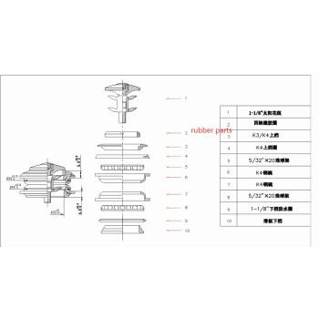 Head parts set XR-K4, 1-1/8“, f28.6/44/30