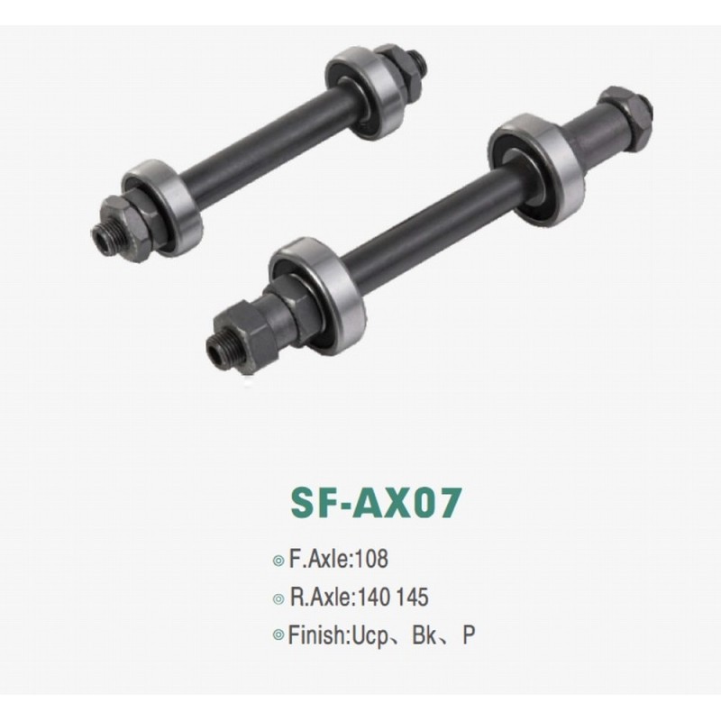 Rear hub axle for QR SF-AX07R 3/8*145мм