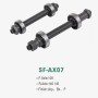Rear hub axle for QR SF-AX07R 3/8*145мм