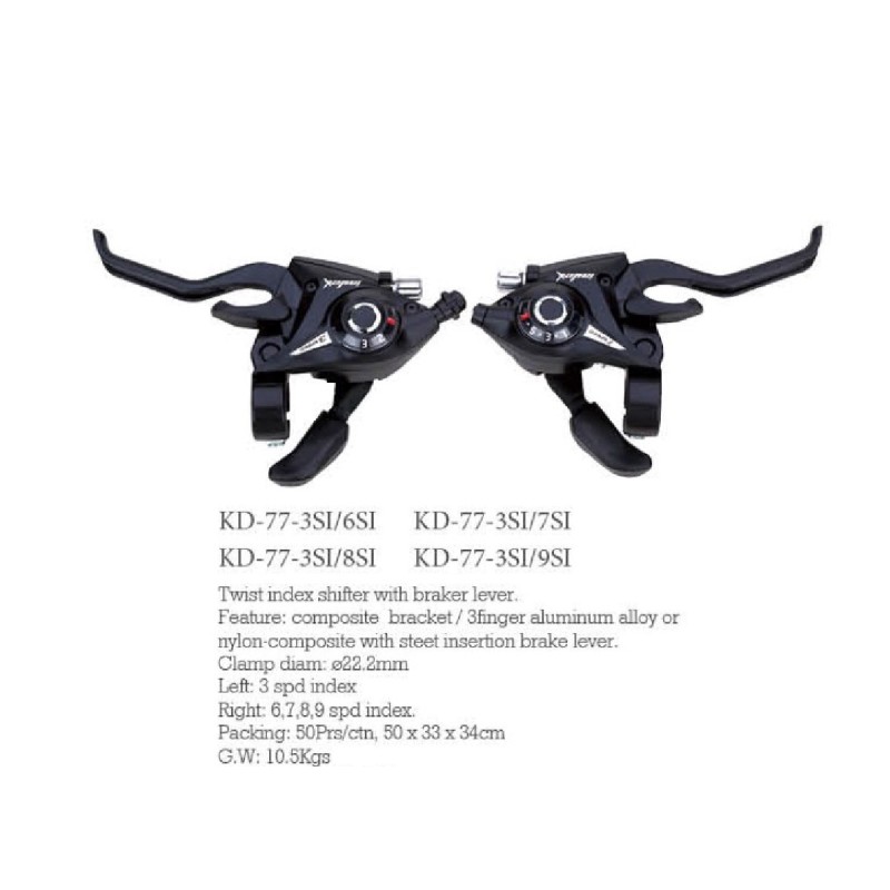 Shifters with brake lever KD 76 3SI/8SI