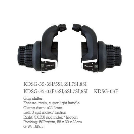 Grip shifters KDSG 35 03F/6SI Grip shifters KDSG 35 03F/6SI