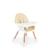 Wooden high chair Gelato 2 in 1 beige