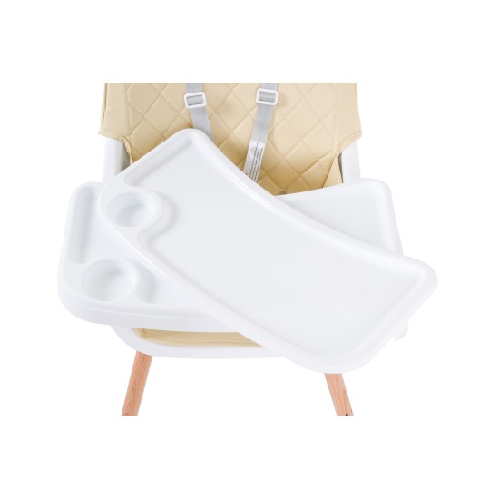 Wooden high chair Gelato 2 in 1 beige Wooden high chair Gelato 2 in 1 beige