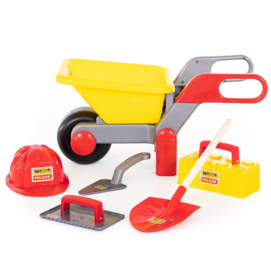 Polesie 50229 Building wheelbarrow filled construct, 5 pieces