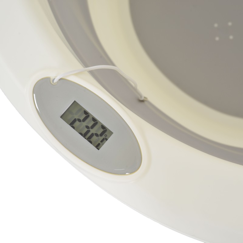 Foldable bathtub with digital thermometer Terra grey