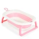 Foldable bathtub with digital thermometer Terra pink