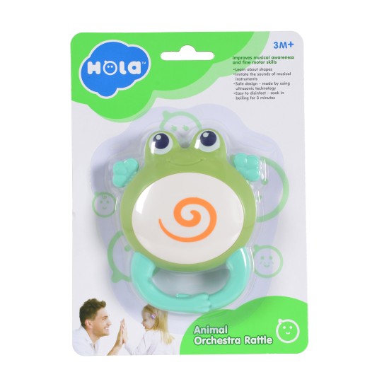 Hola Animal Orchestra Rattle - Frog Rattle E318B-2 Hola Animal Orchestra Rattle - Frog Rattle E318B-2