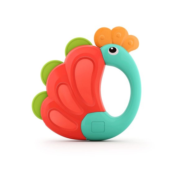 Hola Animal Orchestra Rattle - Peacock Rattle E318B-1 Hola Animal Orchestra Rattle - Peacock Rattle E318B-1