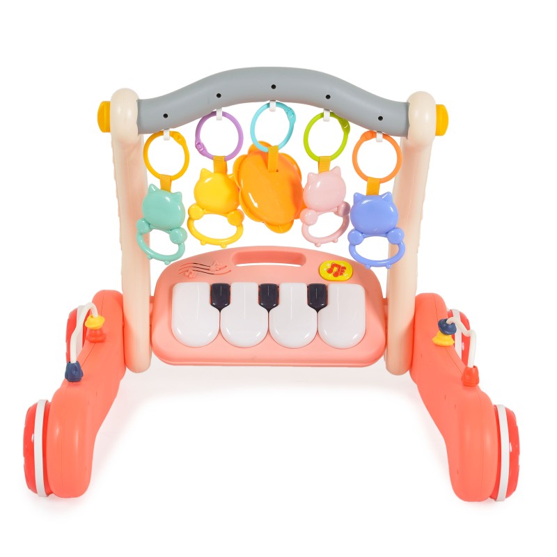 2 in 1 push walker and play mat Pink piano HE0637