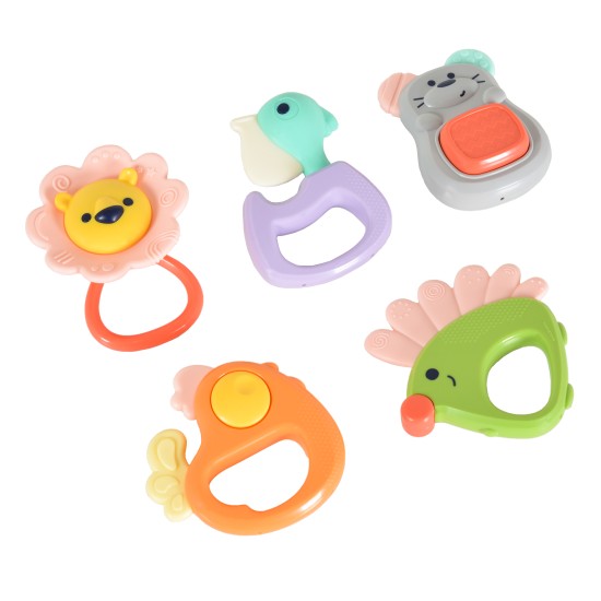 Hola Forest Baby Teether (5 models assorted/5 pcs in box) E318A Hola Forest Baby Teether (5 models assorted/5 pcs in box) E318A
