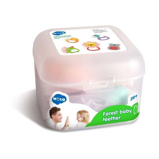 Hola Forest Baby Teether (5 models assorted/5 pcs in box) E318A Hola Forest Baby Teether (5 models assorted/5 pcs in box) E318A