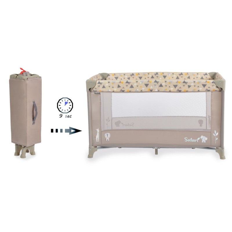 Folding cot Safari beige
