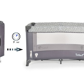 Folding cot Safari graphite
