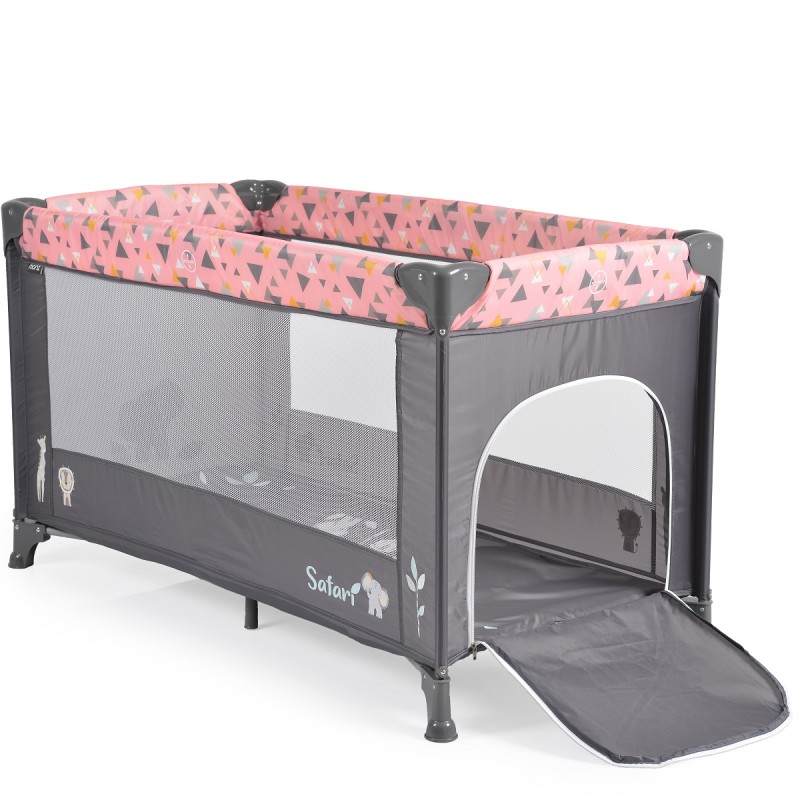 Folding cot Safari pink
