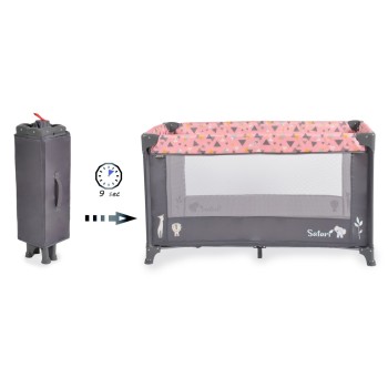 Folding cot Safari pink