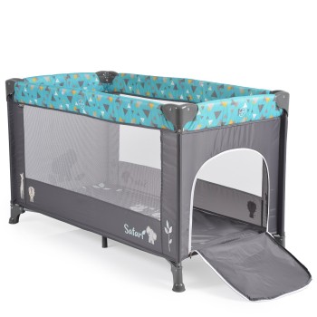 Folding cot Safari turquoise