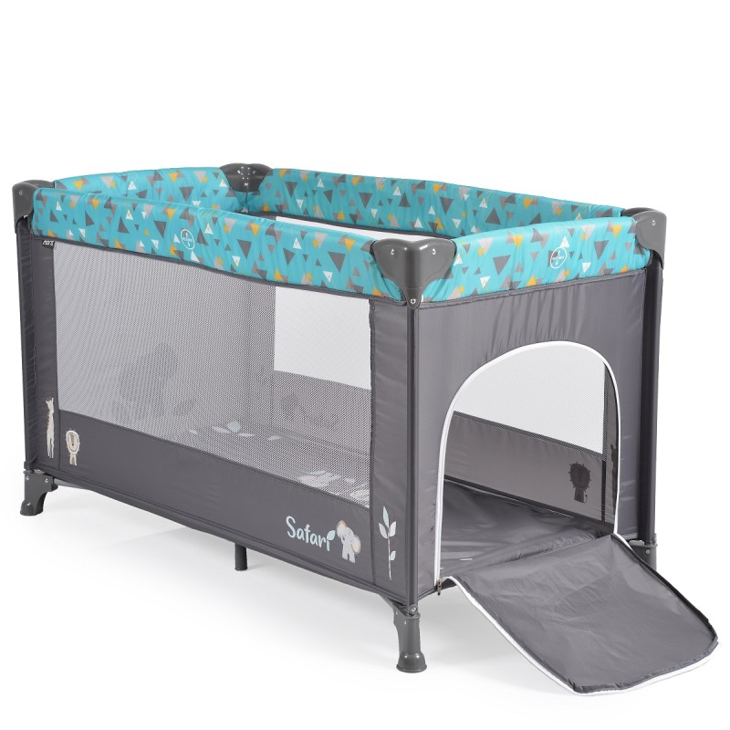 Folding cot Safari turquoise