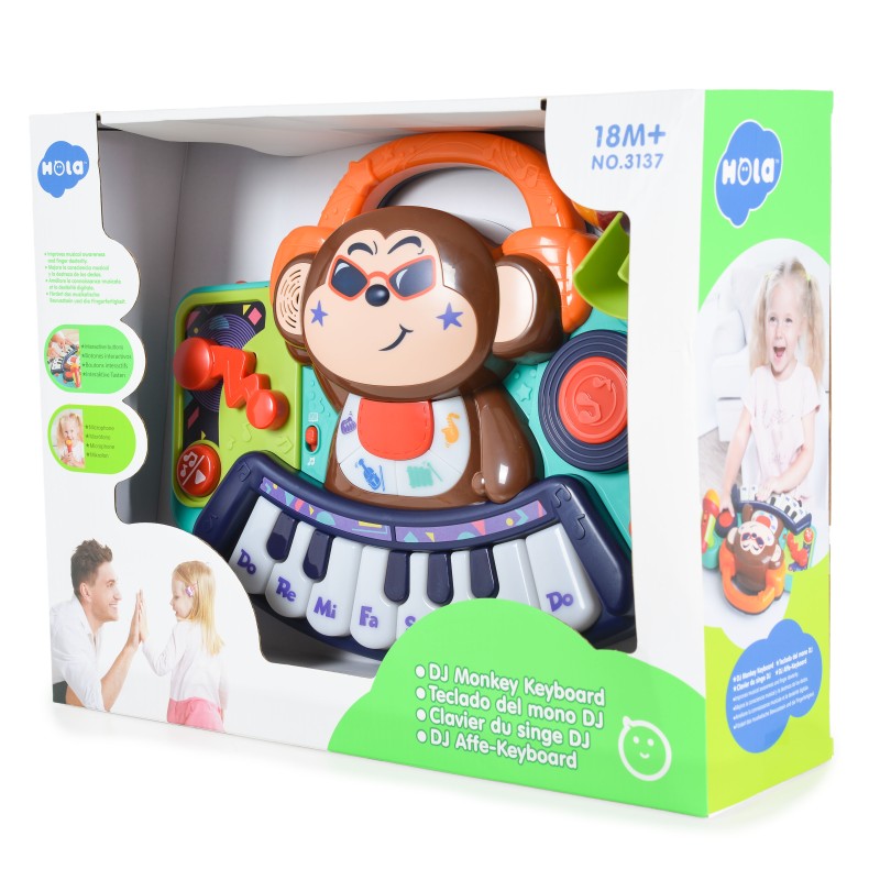 Hola DJ Monkey Keyboard (with music, sound effects and microphone) 3137