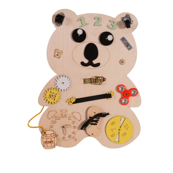 Montessori wooden board Bear