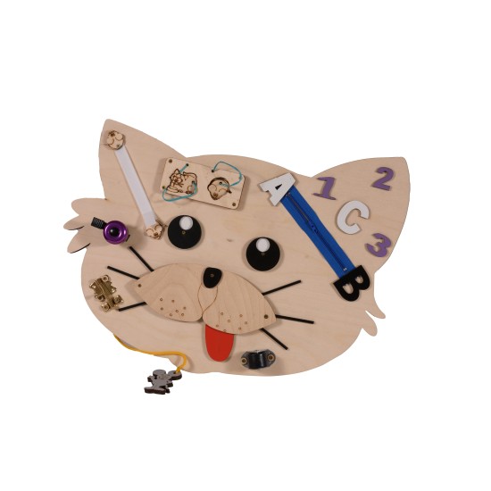 Montessori wooden board Cat