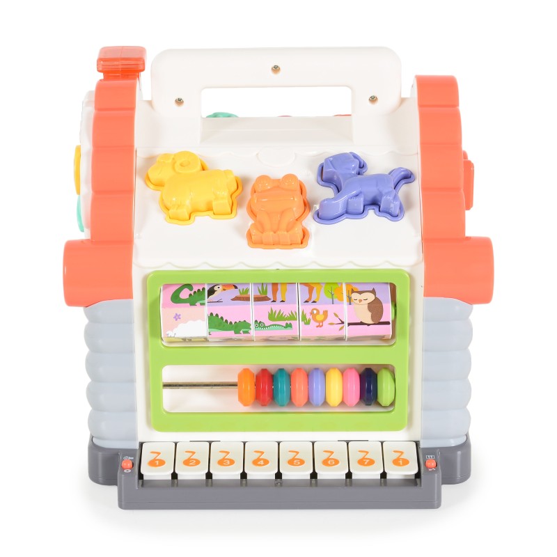 Hola Activity House Shape Sorter with Music/Light/Cubic Block 739
