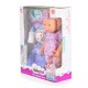 12“ Doll with potty and pacifier Purple 6811