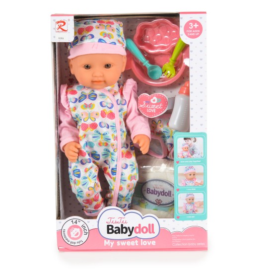 14“ Doll with accessories Pink 6283 14“ Doll with accessories Pink 6283