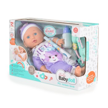 14“ Doll with stuffed body and sound Rabbit 6293