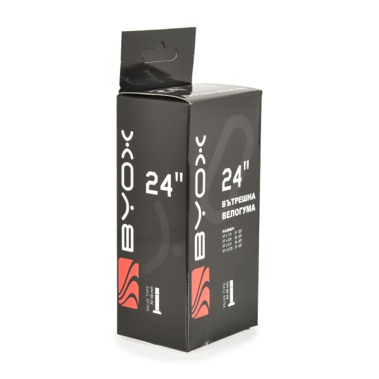 BYOX butyl tube 24“ х 1.75/2.125 48мм BYOX butyl tube 24“ х 1.75/2.125 48мм