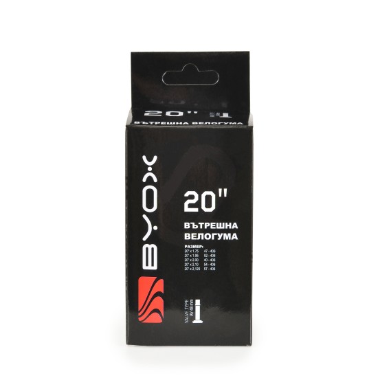 BYOX butyl tube 20“ х 1.75/2.125 48мм BYOX butyl tube 20“ х 1.75/2.125 48мм