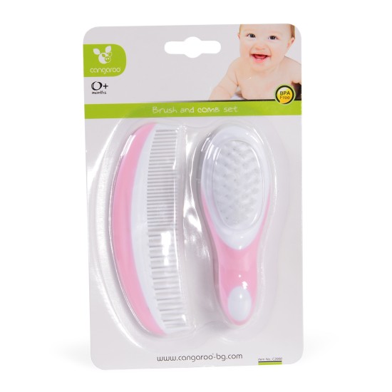 Comb and brush set pink C2000 Comb and brush set pink C2000