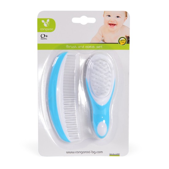 Comb and brush set blue C2000 Comb and brush set blue C2000