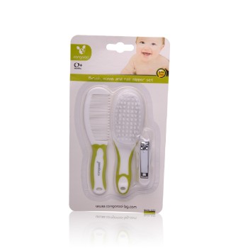 Set of brush, comb and nail clipper B1879