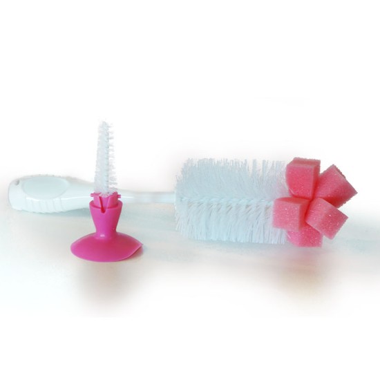 Βούρτσα Καθαρισμού Μπιμπερό - 2 σε 1 - pink BE803H-B Βούρτσα Καθαρισμού Μπιμπερό - 2 σε 1 - pink BE803H-B