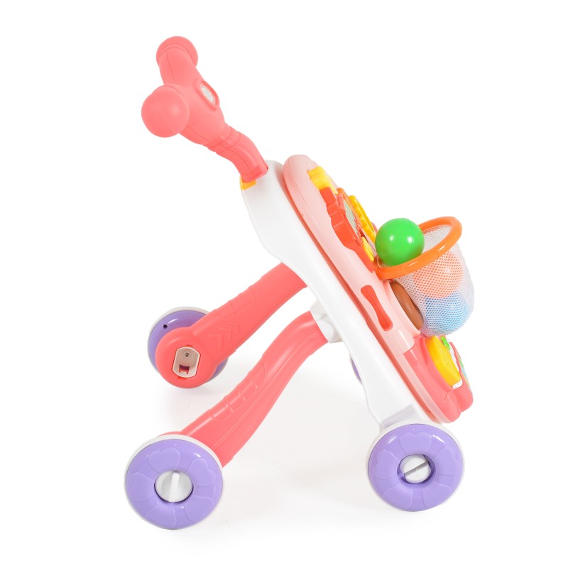 Walker 2in1 with basket pink HE0815