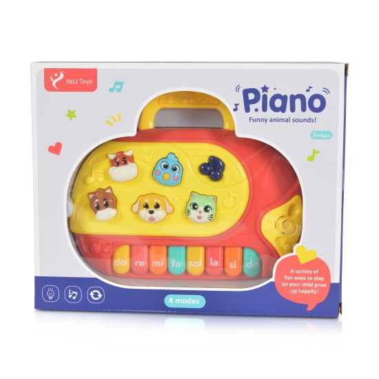 Piano with animals 794 red Piano with animals 794 red
