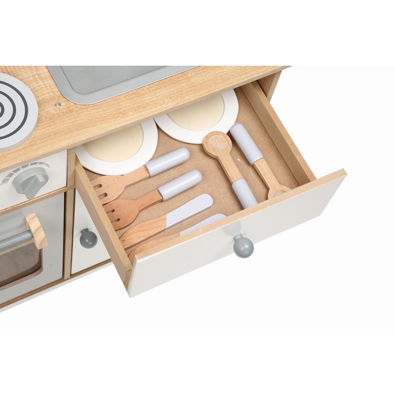 Wooden Play kitchen 7253 15 pcs