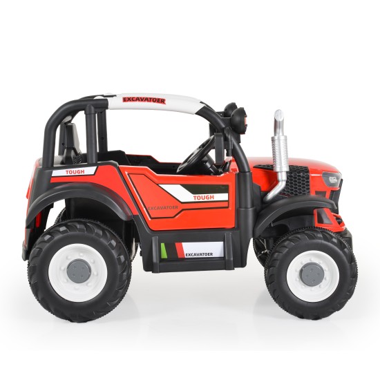 BO tractor Harvest red