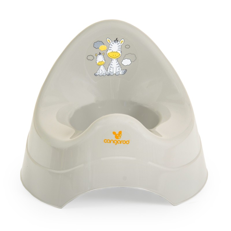 Baby potty Zebra pastel grey