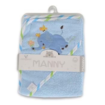 Hooded Towel Manny 76x76cm blue