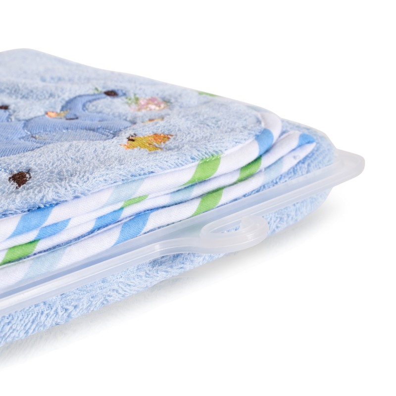 Hooded Towel Manny 76x76cm blue