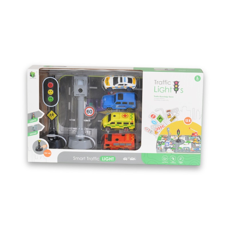 Traffic light with friction city car 2631-5