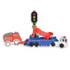 Traffic light with friction truck and fire car 2638-2
