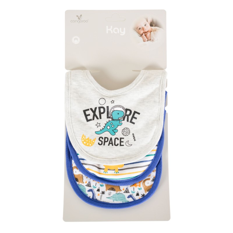 Baby Bib Kay blue 3pcs 3pcs