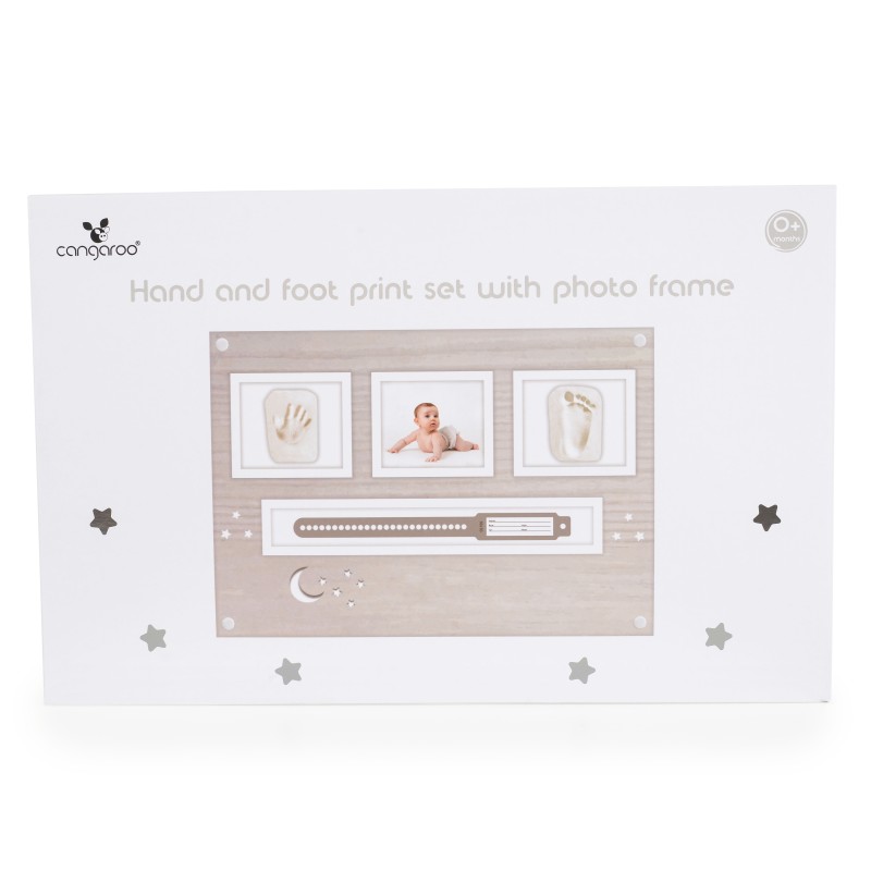 Hand and foot print set with photo frame