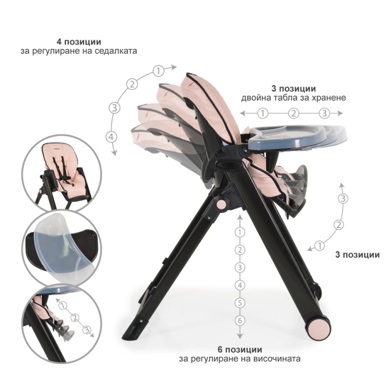High chair Neron grey