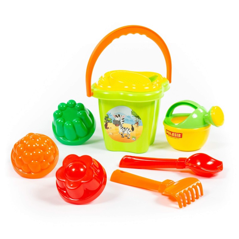 Polesie 4481 Flower medium bucket set, 8 pcs (Set No. 157)