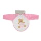 Baby bib with sleeves HUG ME, LITTLE BEAR pink 7666