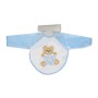 Baby bib with sleeves HUG ME, LITTLE BEAR blue 7666