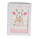 Baby blanket 90/100 cm Mum`s giraffe pink - 7689